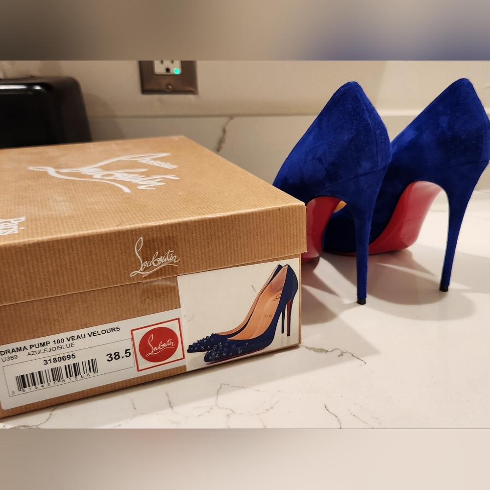 Christian Louboutin Veau Velours Drama pumps 100 Size 38.5 or 9 - Picture 14 of 16